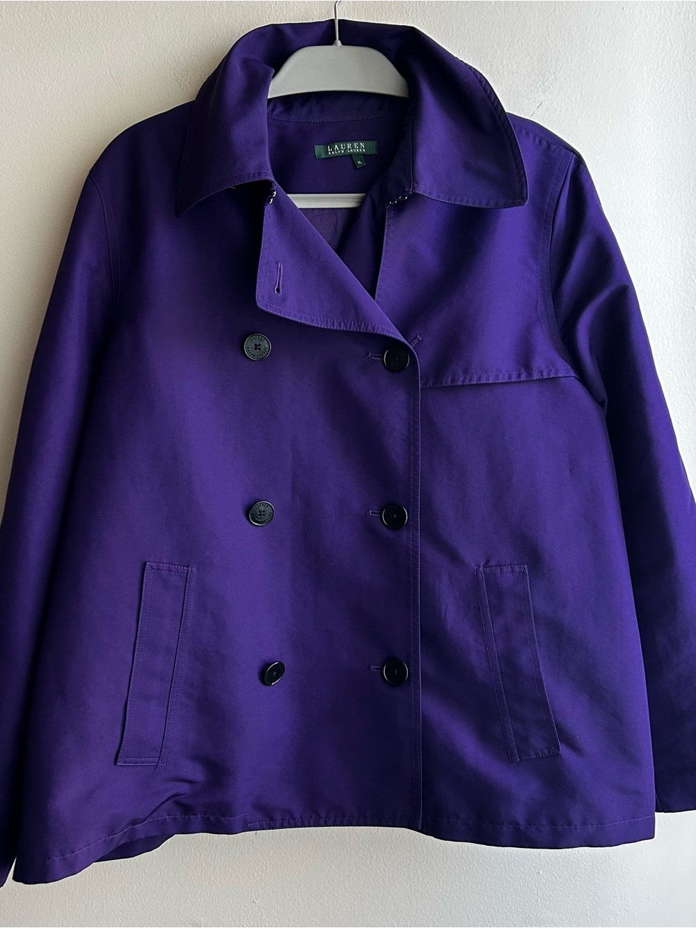 Lauren Ralph Lauren Deep Purple Double-Breasted Peacoat